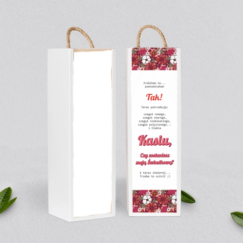 Prośba o Świadkowanie - SNW Akryl biała Retro Style Motyw 2