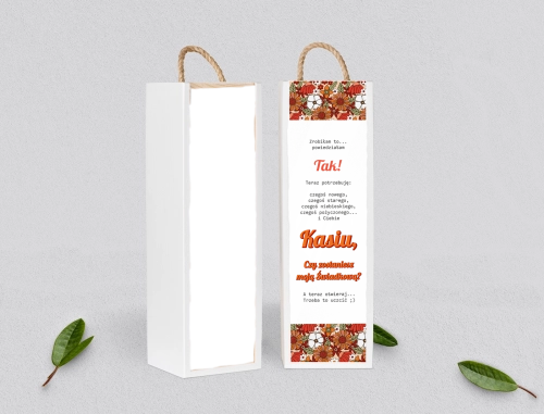 Prośba o Świadkowanie - SNW Akryl biała Retro Style Motyw 3