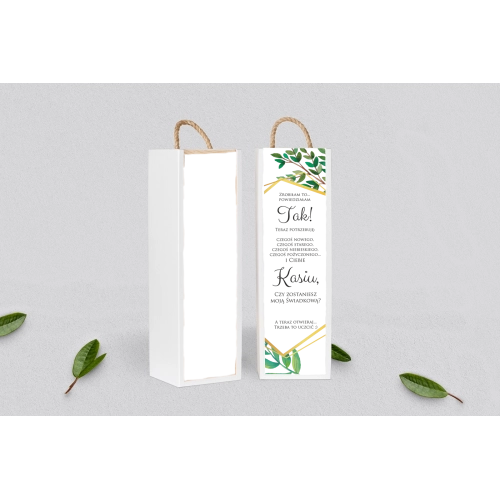 Prośba o&nbsp;Świadkowanie - SNW Akryl biała Flowers & Frame Motyw 2