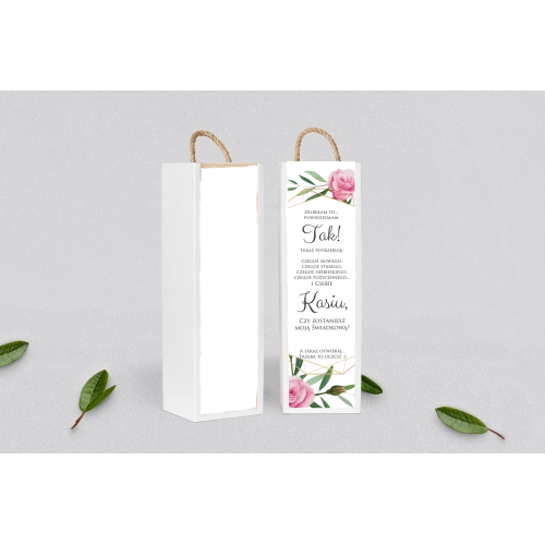 Prośba o&nbsp;Świadkowanie - SNW Akryl biała Flowers & Frame Motyw 4