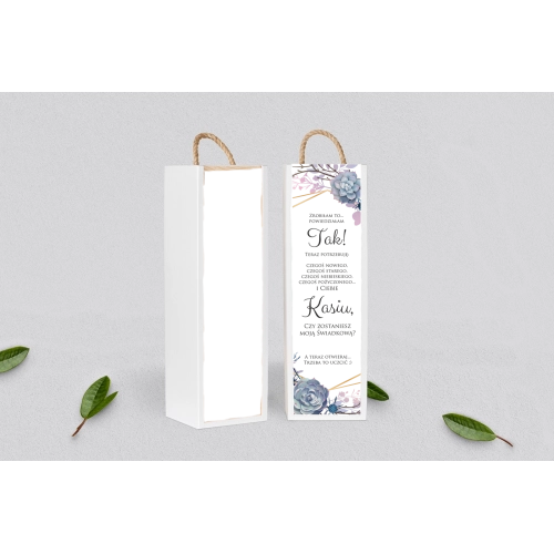 Prośba o&nbsp;Świadkowanie - SNW Akryl biała Flowers & Frame Motyw 6