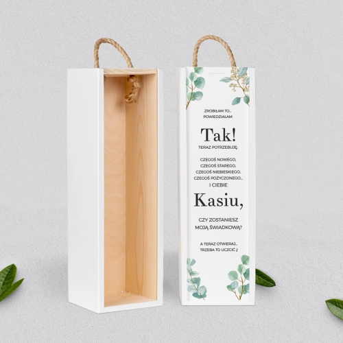 Prośba o Świadkowanie - SNW biała Eukaliptus Motyw 1