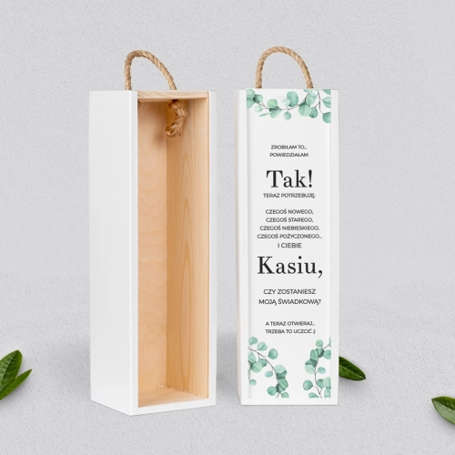 Prośba o Świadkowanie - SNW biała Eukaliptus Motyw 2