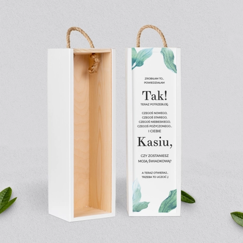 Prośba o Świadkowanie - SNW biała Eukaliptus Motyw 3