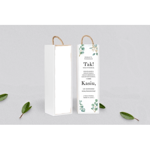 Prośba o&nbsp;Świadkowanie - SNW Akryl biała Eukaliptus Motyw 1