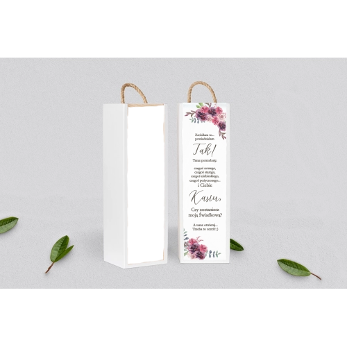 Prośba o&nbsp;Świadkowanie - SNW Akryl biała PasteLove Motyw 1