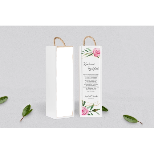 Skrzynka dla Rodziców - SNW Biała Flowers & Frame Motyw 4