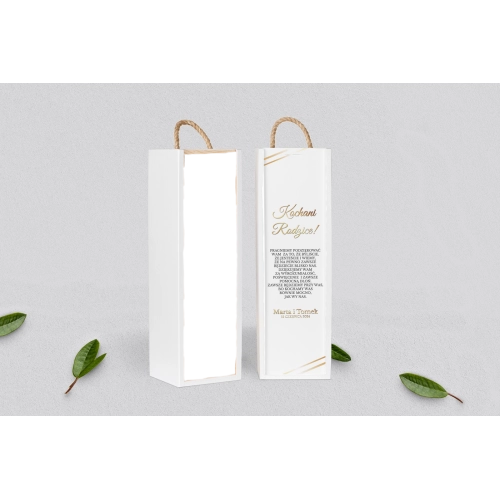 Skrzynka dla Rodziców - SNW Biała Marmur & Złoto - Motyw 1