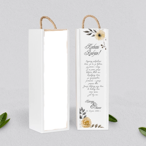 Skrzynka dla Rodziców - SNW Biała Akwarelowe Wianki Motyw 4