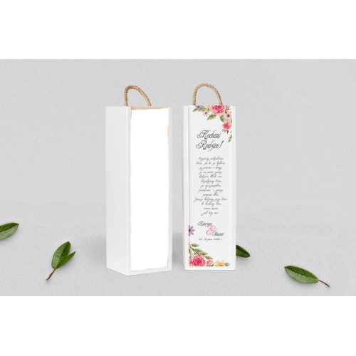 Skrzynka dla Rodziców - SNW Biała Akwarelowe Wianki Motyw 5