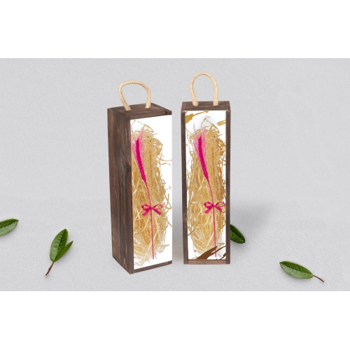 Skrzynka dla Rodziców - SNW Brązowa Marmur & Złoto - Motyw 3