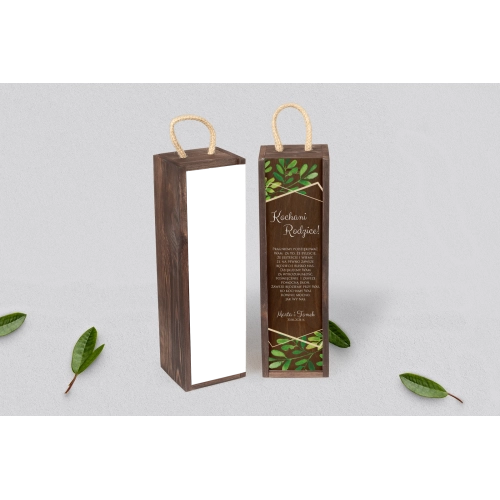 Skrzynka dla Rodziców - SNW Brązowa Flowers & Frame Motyw 3