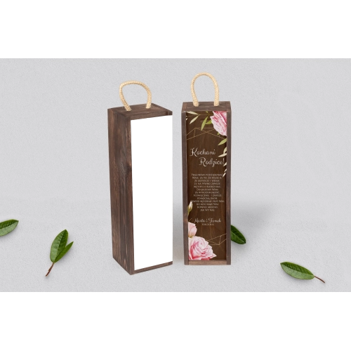 Skrzynka dla Rodziców - SNW Brązowa Flowers & Frame Motyw 5