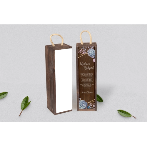 Skrzynka dla Rodziców - SNW Brązowa Flowers & Frame Motyw 6