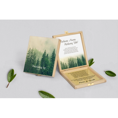 Zaproszenie dla Rodziców - naturalne Forest - Motyw 1