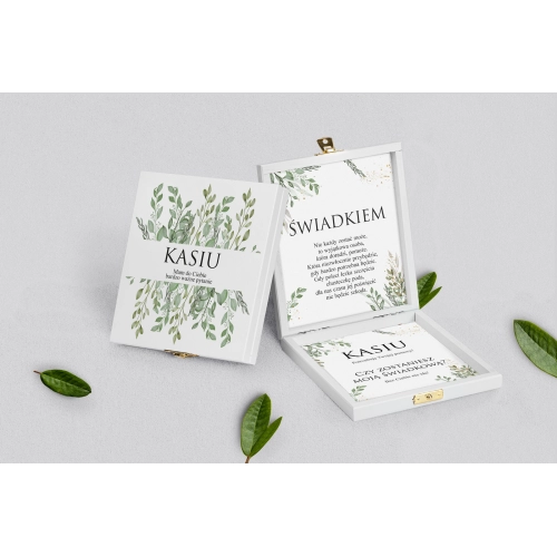 Prośba o&nbsp;świadkowanie - białe puzzle Leaves Motyw 3