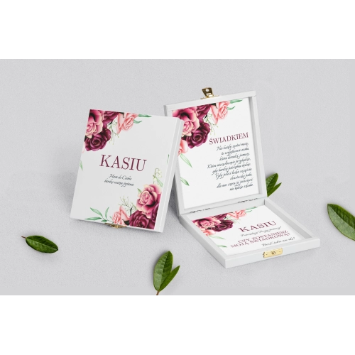 Prośba o&nbsp;świadkowanie - białe puzzle Fabello Motyw 3