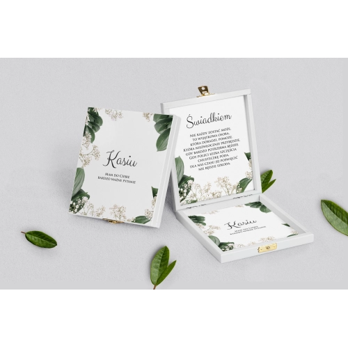 Prośba o&nbsp;świadkowanie - białe puzzle Soft Motyw 1