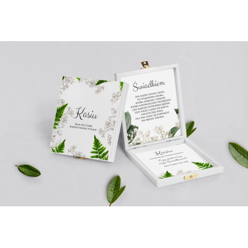 Prośba o&nbsp;świadkowanie - białe puzzle Soft Motyw 2