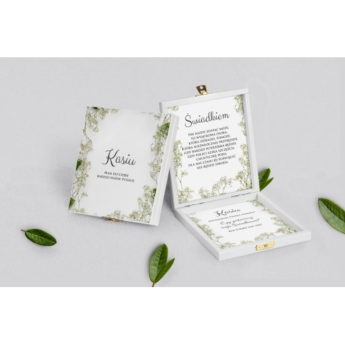 Prośba o&nbsp;świadkowanie - białe puzzle Soft Motyw 7