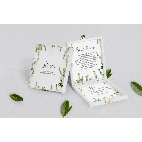 Prośba o&nbsp;świadkowanie - białe puzzle Soft Motyw 8