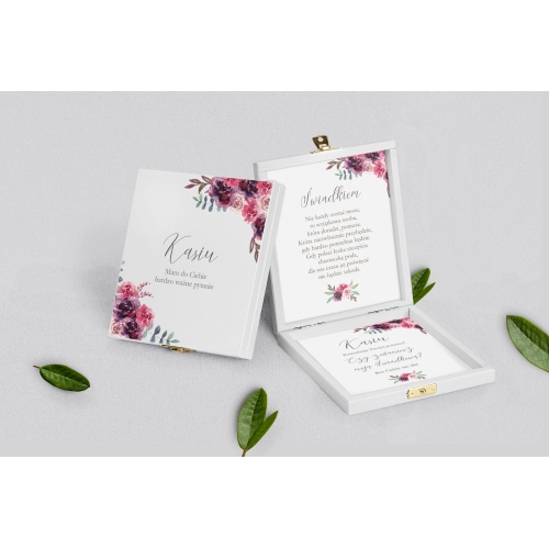 Prośba o&nbsp;świadkowanie - białe puzzle PasteLove Motyw 1