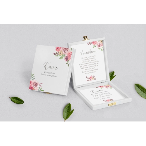 Prośba o&nbsp;świadkowanie - białe puzzle PasteLove Motyw 2