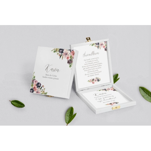 Prośba o&nbsp;świadkowanie - białe puzzle PasteLove Motyw 4