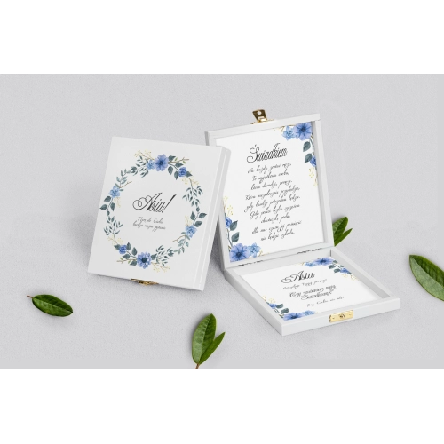 Prośba o&nbsp;świadkowanie - białe puzzle Akwarelowe Wianki Motyw 1