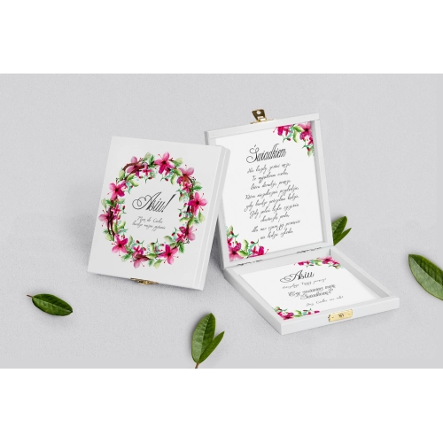 Prośba o&nbsp;świadkowanie - białe puzzle Akwarelowe Wianki Motyw 2