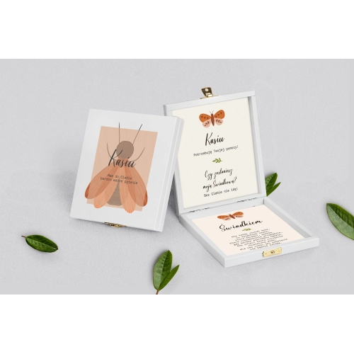 Prośba o&nbsp;świadkowanie - białe puzzle Butterflies - Motyw 2
