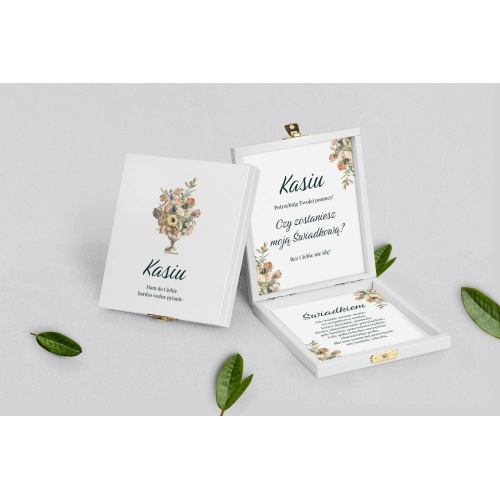 Prośba o&nbsp;świadkowanie - białe puzzle Rustic Summer Motyw 2