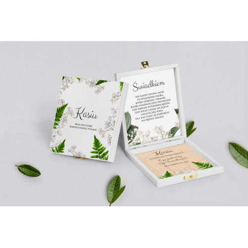 Prośba o&nbsp;świadkowanie - białe puzzle Soft Motyw 2