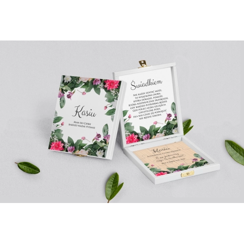 Prośba o&nbsp;świadkowanie - białe puzzle Soft Motyw 6