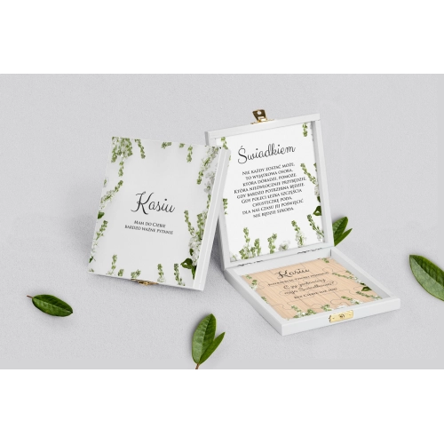 Prośba o&nbsp;świadkowanie - białe puzzle Soft Motyw 8