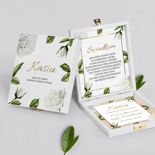 Prośba o świadkowanie - białe puzzle Dream Motyw 1