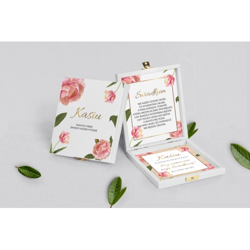 Prośba o&nbsp;świadkowanie - białe puzzle Dream Motyw 6