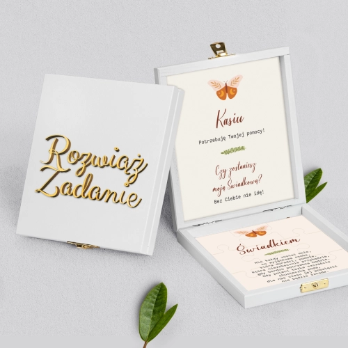 Prośba o świadkowanie - białe puzzle Butterflies - Motyw 1