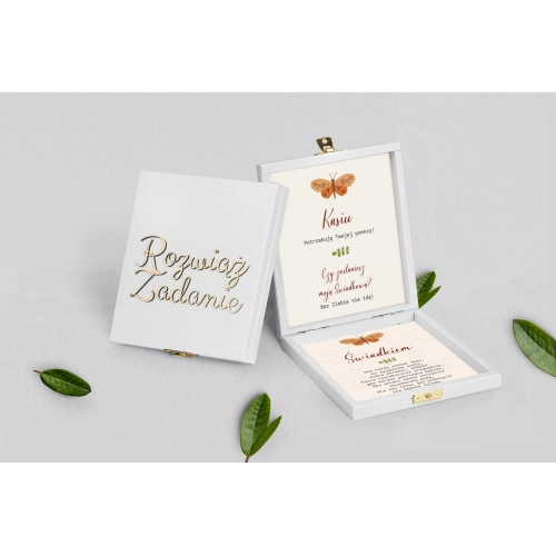 Prośba o&nbsp;świadkowanie - białe puzzle Butterflies - Motyw 4