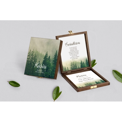 Prośba o&nbsp;świadkowanie - brązowe puzzle Forest - Motyw 1