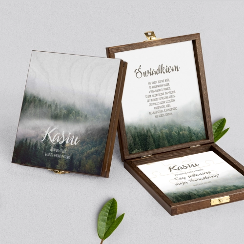 Prośba o świadkowanie - brązowe puzzle Forest - Motyw 2