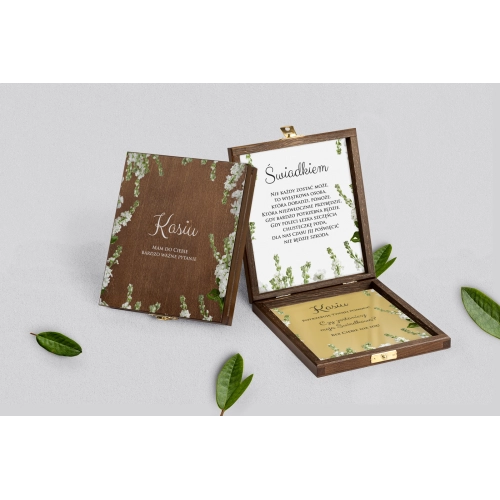 Prośba o&nbsp;świadkowanie - brązowe puzzle Soft Motyw 8