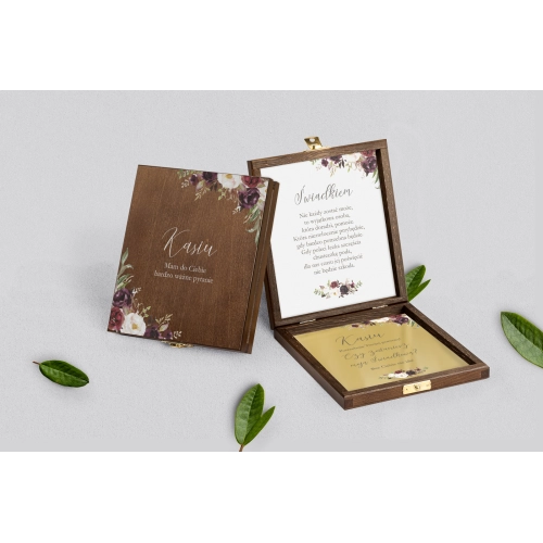 Prośba o&nbsp;świadkowanie - brązowe puzzle PasteLove Motyw 3