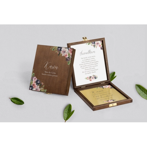 Prośba o&nbsp;świadkowanie - brązowe puzzle PasteLove Motyw 4