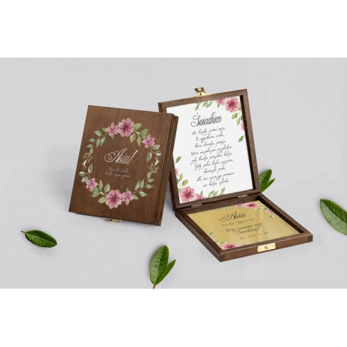 Prośba o&nbsp;świadkowanie - brązowe puzzle Akwarelowe Wianki Motyw 6