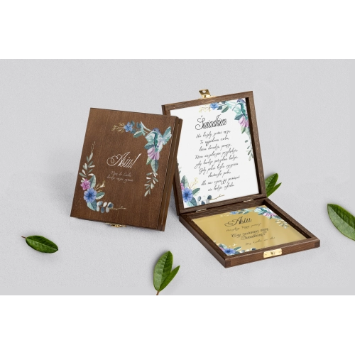 Prośba o&nbsp;świadkowanie - brązowe puzzle Akwarelowe Wianki Motyw 8