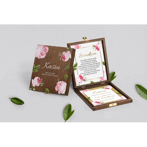 Prośba o&nbsp;świadkowanie - brązowe puzzle Dream Motyw 2