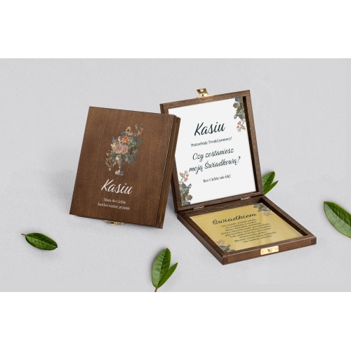 Prośba o&nbsp;świadkowanie - brązowe puzzle Rustic Summer Motyw 3