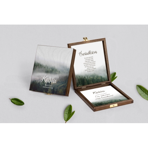 Prośba o&nbsp;świadkowanie - brązowe puzzle Forest - Motyw 2