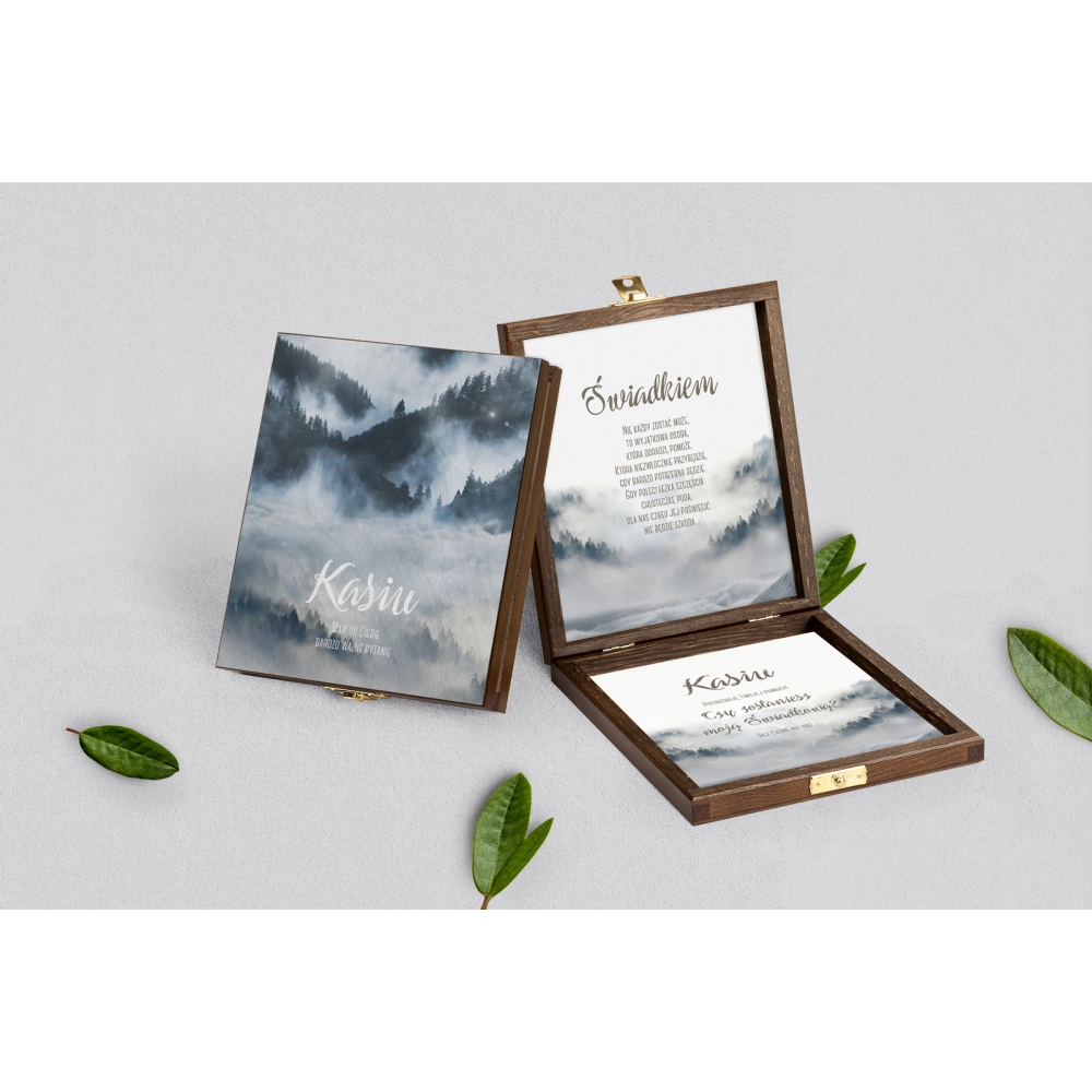 Prośba o&nbsp;świadkowanie - brązowe puzzle Forest - Motyw 5